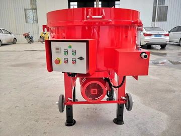 Red Color Refractory Pan Mixer , Refractory Industrial Cement Mixer Flexible Layout